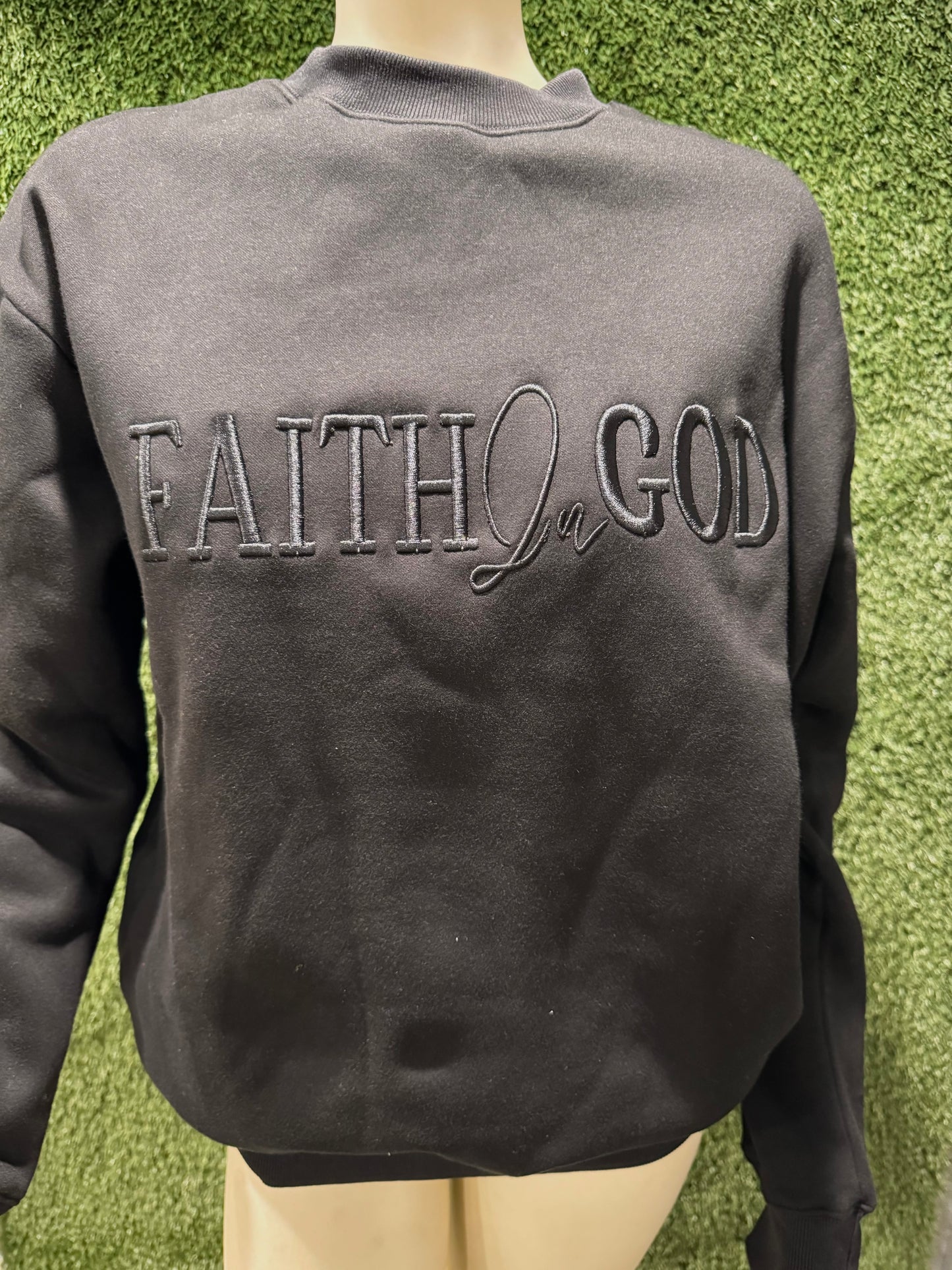 Faith In God Unisex Sweatshirt- Black