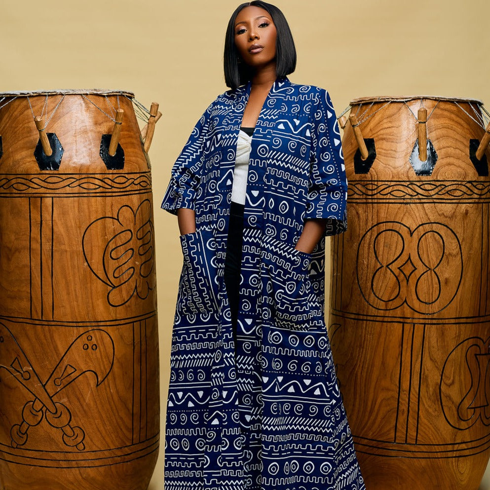 Women ready to wear african print kimono