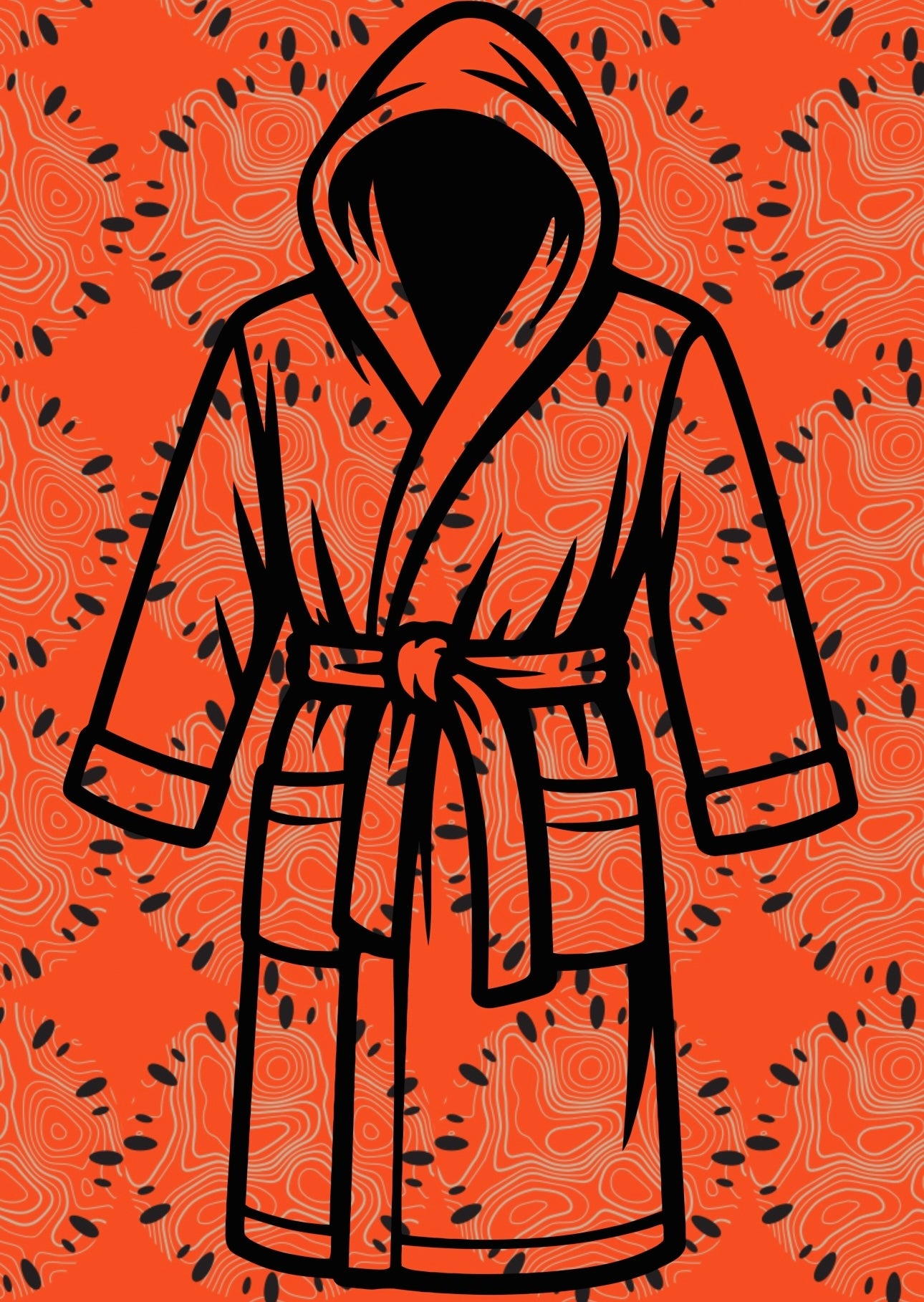 Mona African Print Fleece Robe with satin lined hood (Preorder)
