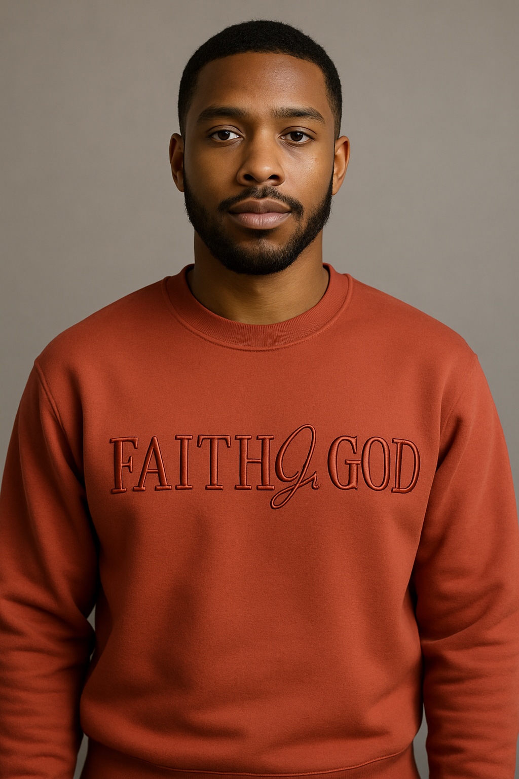 Faith In God Unisex Sweatshirt- Brown