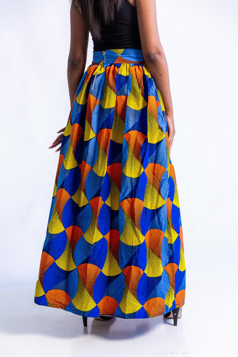 Akweley Maxi African Print Skirt
