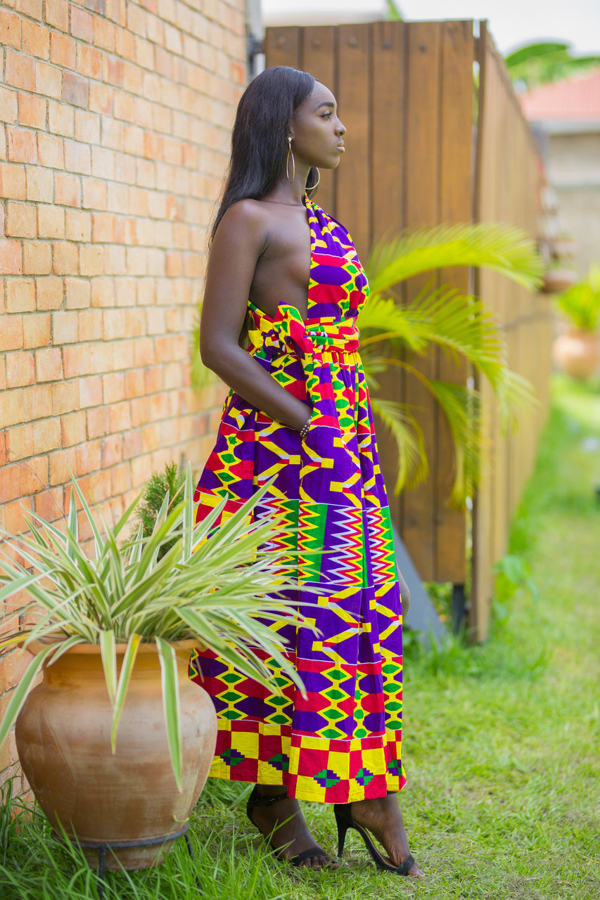 Zeya Infinity African Print Dress