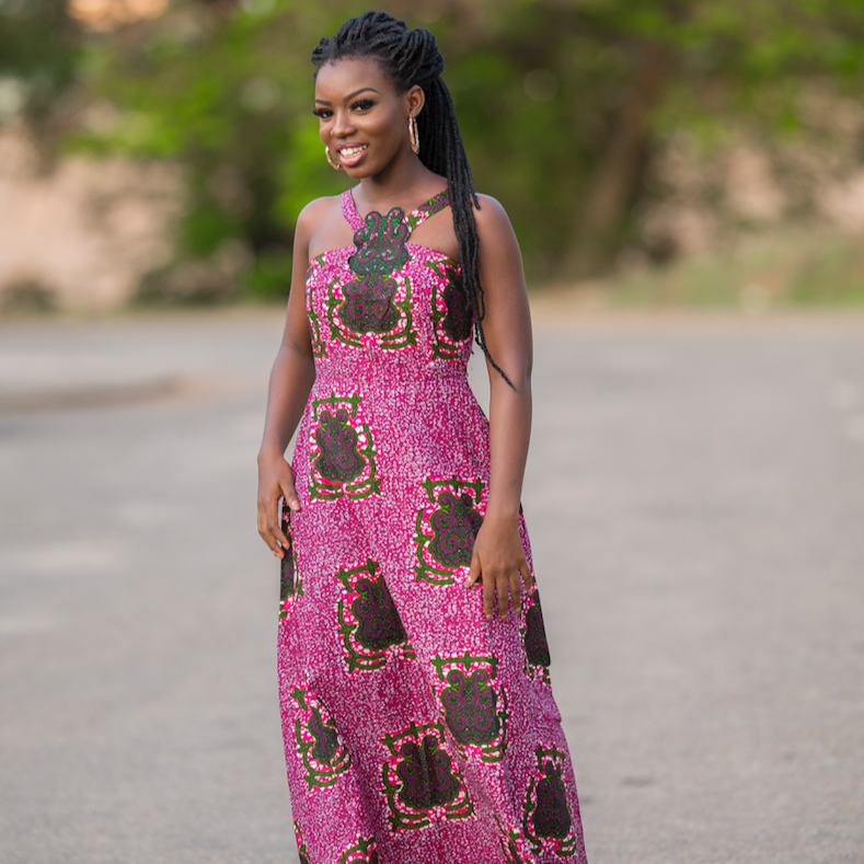 Kisi Maxi African Print dress