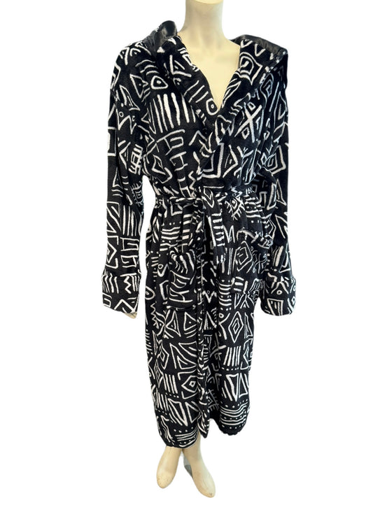 Manka African Print Fleece Robe
