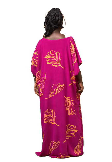 Woman wearing kaftan also known as bubu in african culture