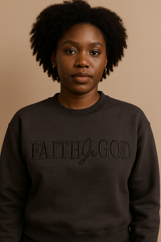 Faith In God Unisex Sweatshirt- Black