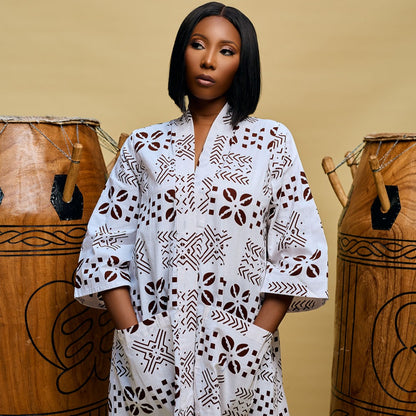 Women ready to wear african print kimono