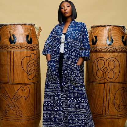 Women ready to wear african print kimono