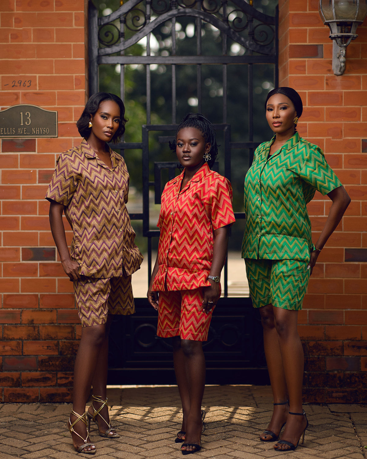 Ose Woven Silk shirt and shorts set