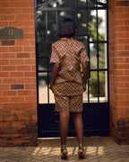 Ose Woven Silk shirt and shorts set