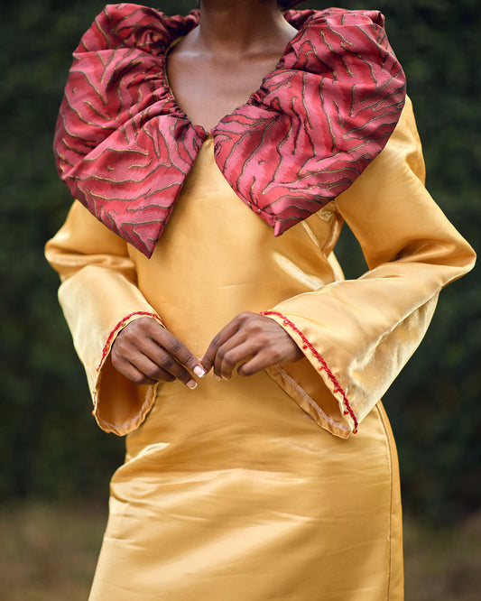 Philli Brocade Beaded Dress