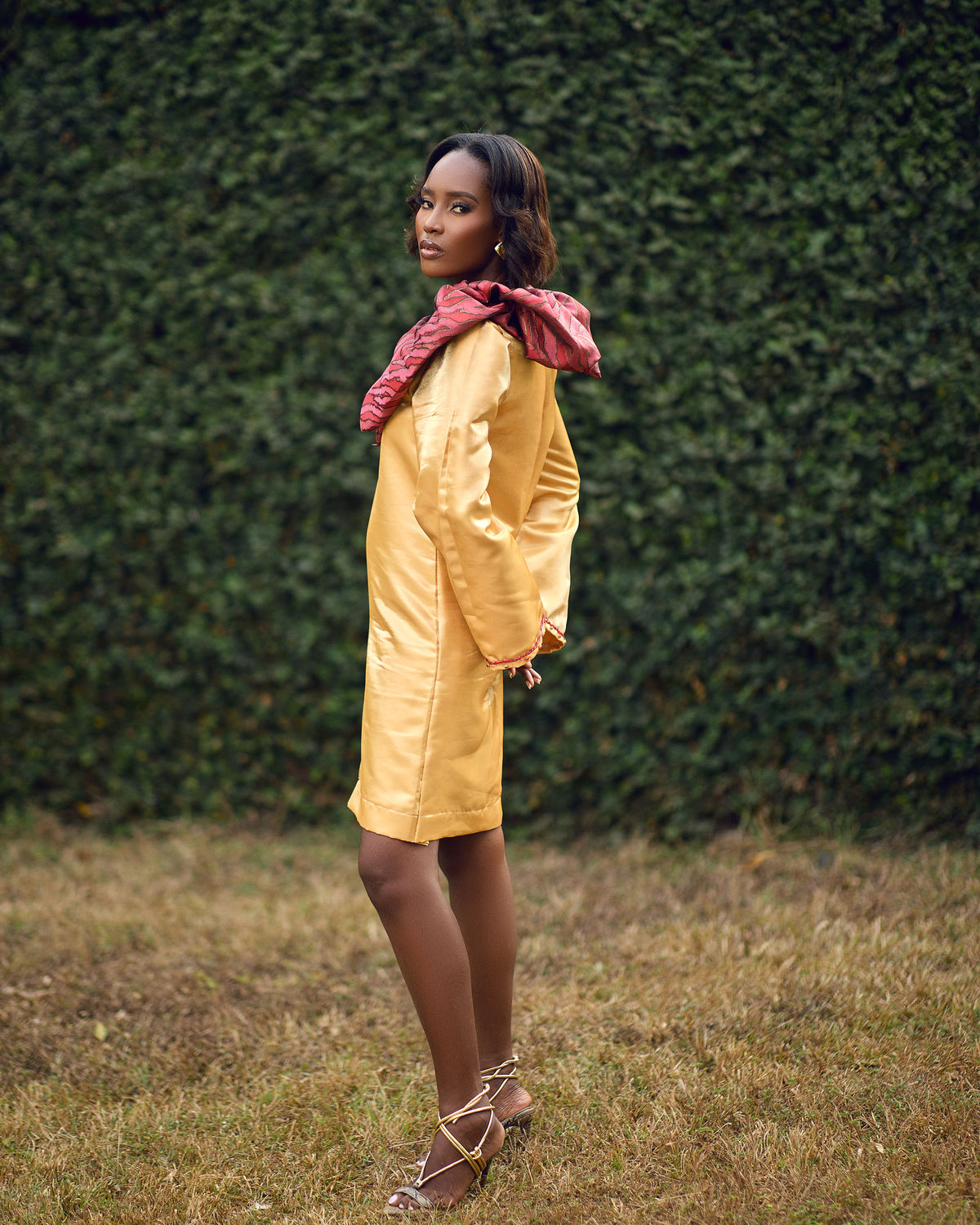Philli Brocade Beaded Dress