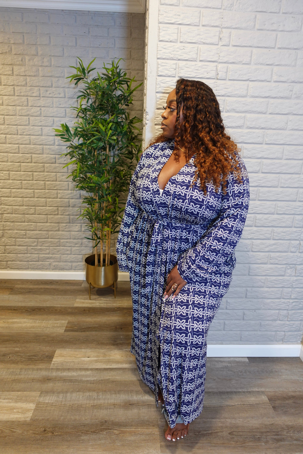 Nayaa Bamboo luxury lounge Robe with two pockets