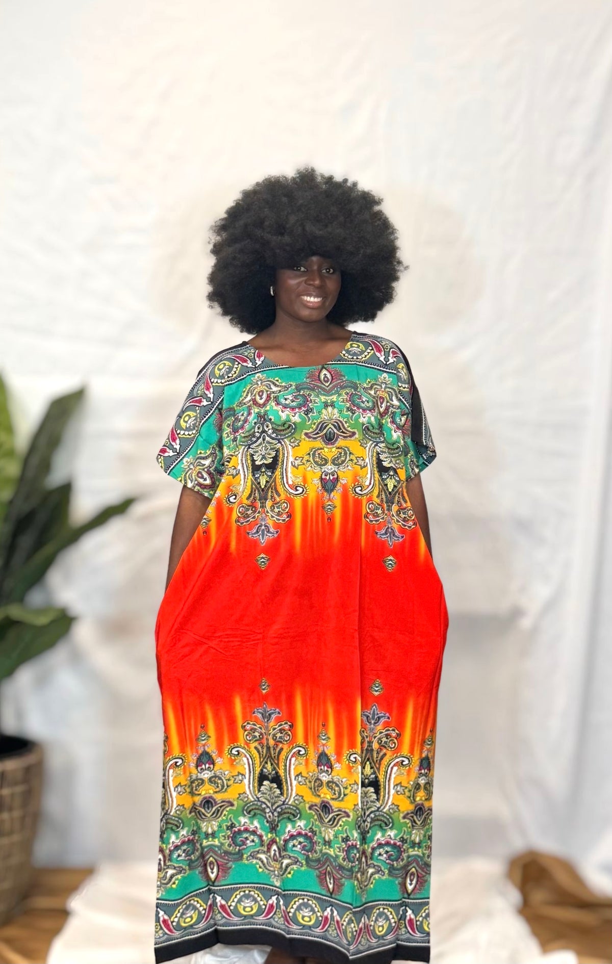 Adehye Bubu Kaftan with pockets
