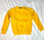 Faith In God Embroidered Unisex Fleece Lined Crewneck Sweatshirt- Yellow