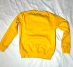 Faith In God Embroidered Unisex Fleece Lined Crewneck Sweatshirt- Yellow