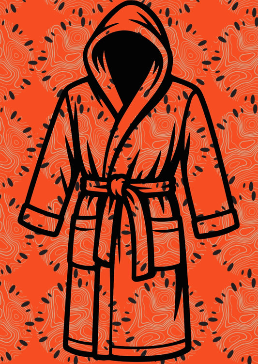 Mona African Print Fleece Robe with satin lined hood (Preorder)