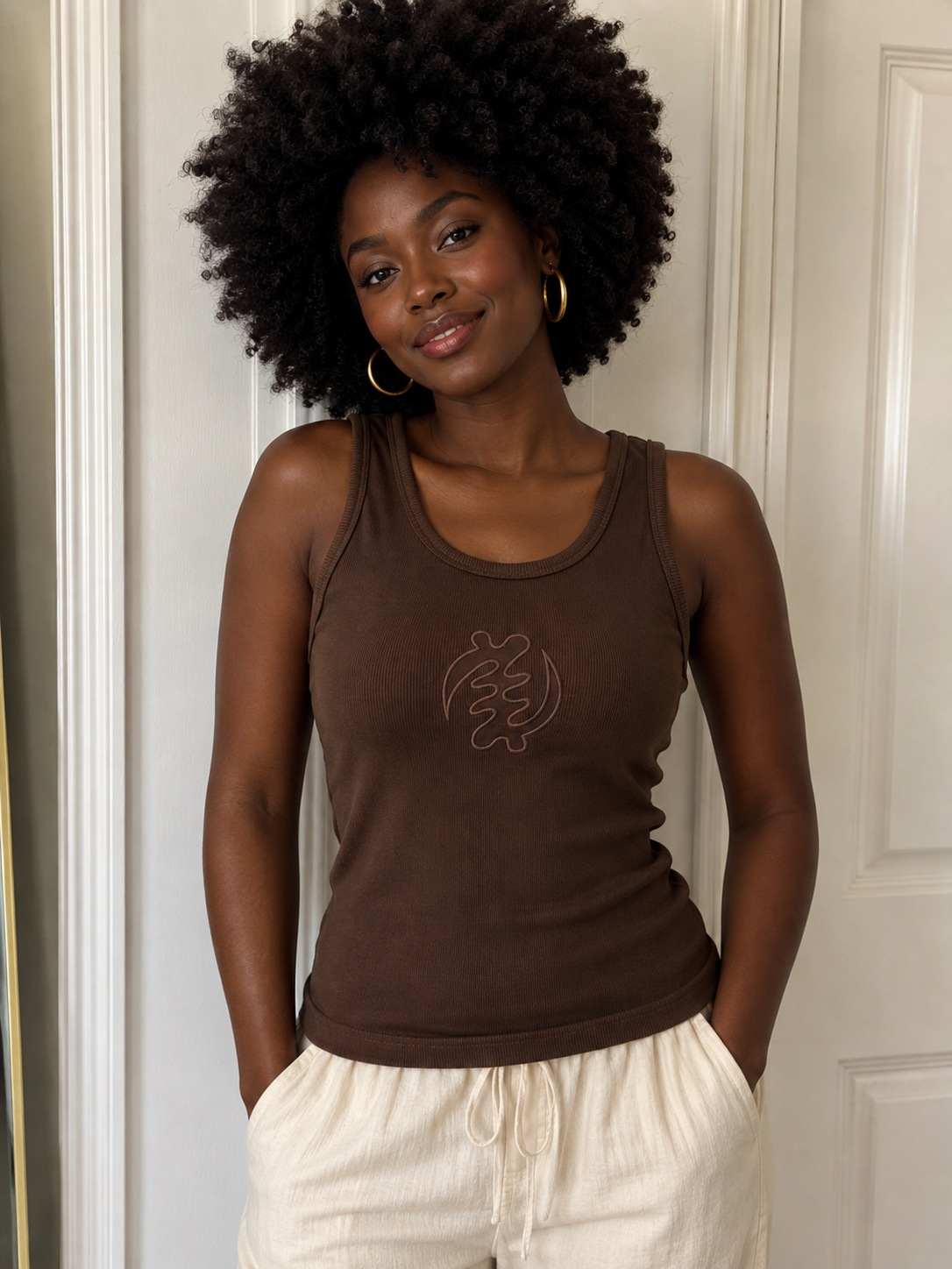 Gye Nyame Ribbed Tank Top