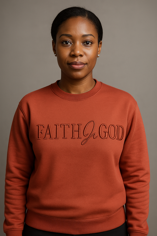 Faith In God Unisex Sweatshirt- Brown