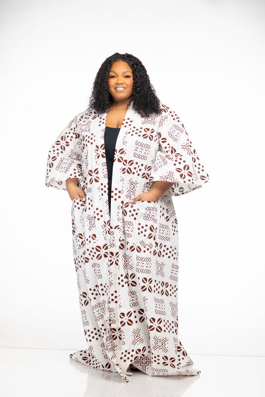 Adwubi Kimono - White