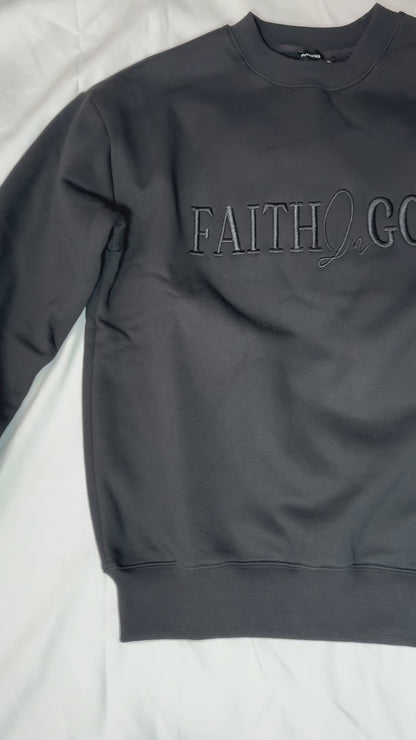 Faith In God Unisex Sweatshirt- Black