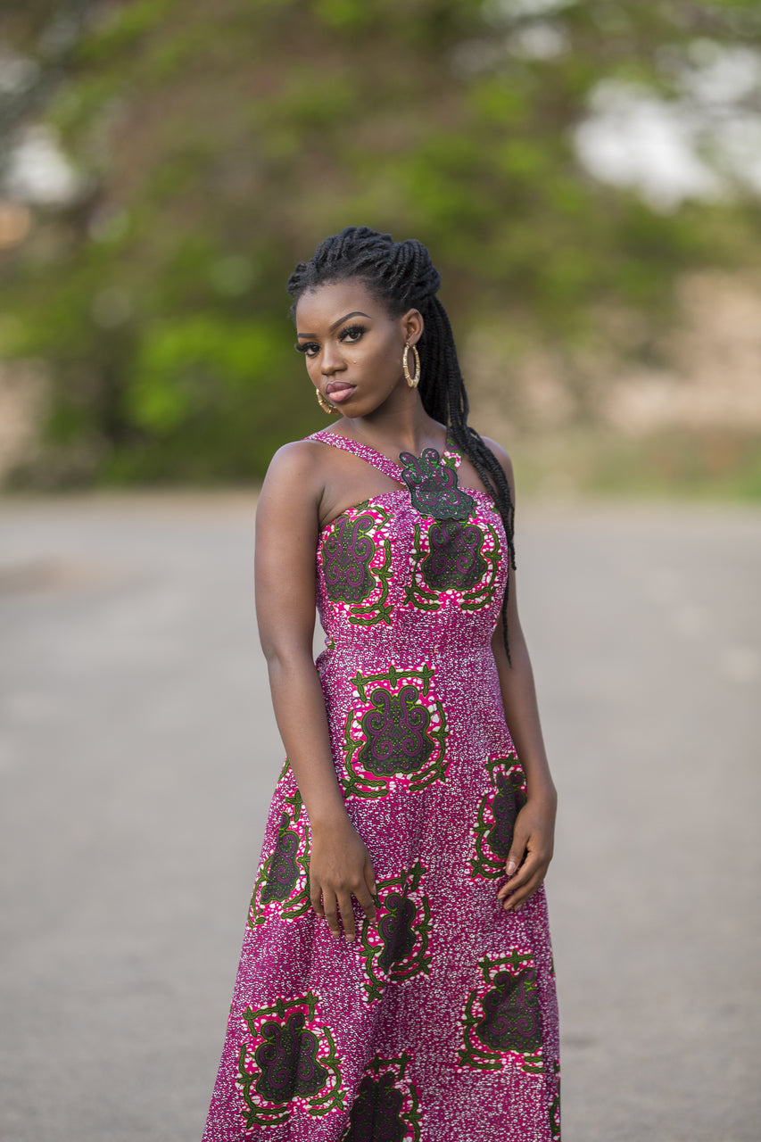 Kisi Maxi African Print dress