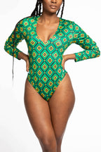 Ataa African Print Stretchy Bodysuit