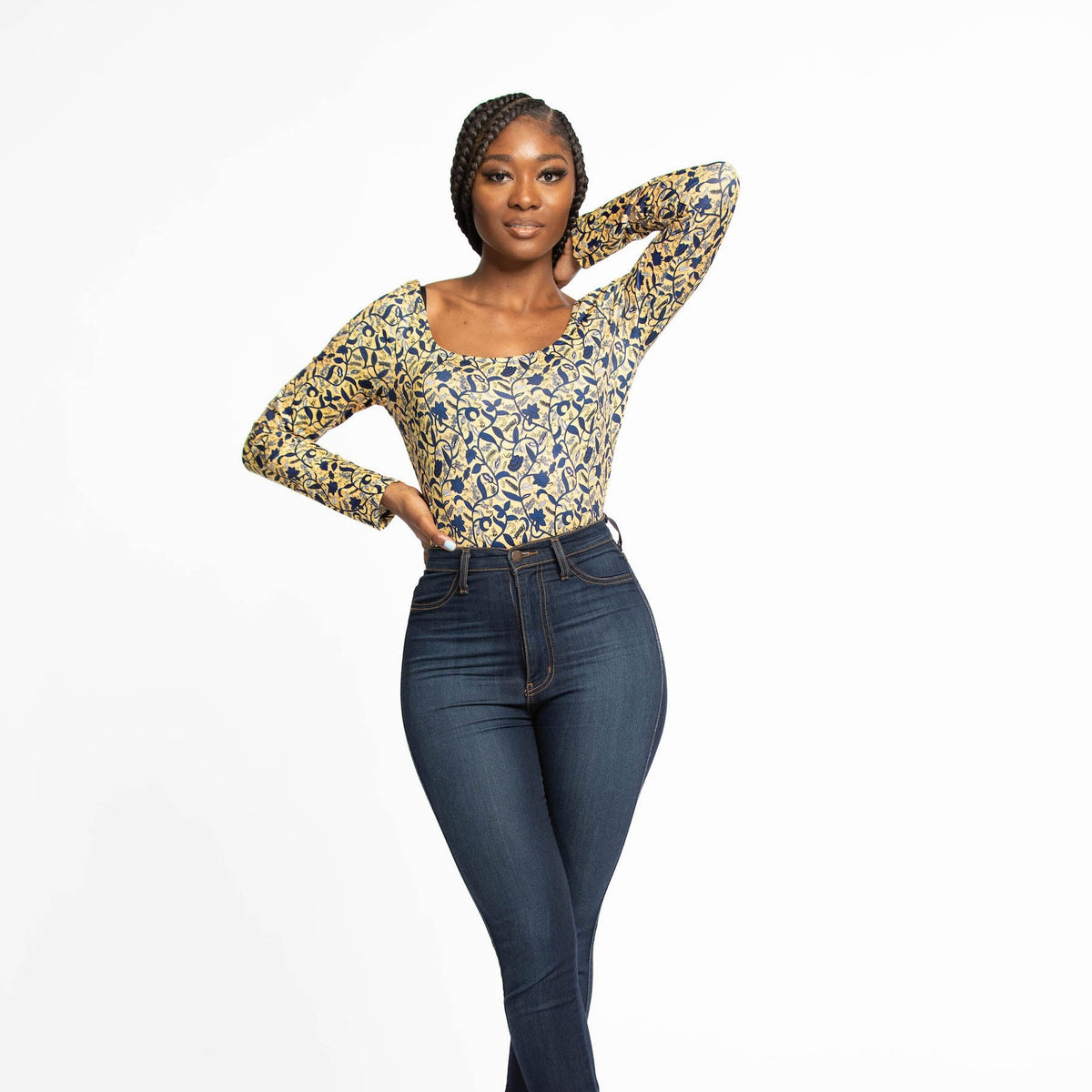 Akuba African Print Stretchy Bodysuit