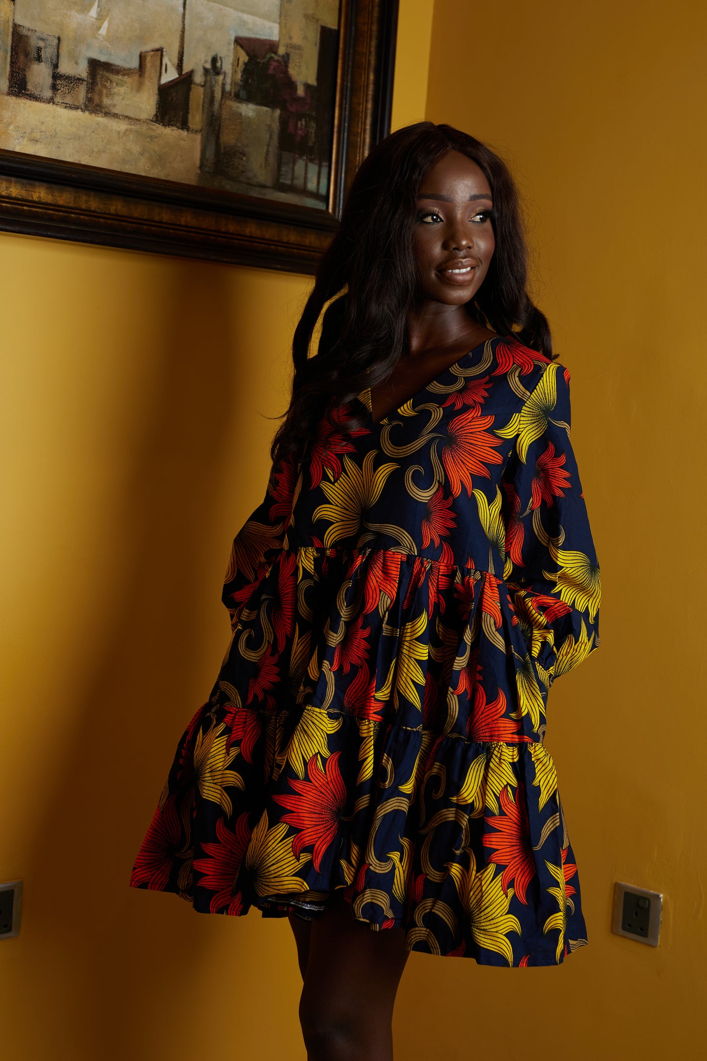 Vestido estampado africano Tami