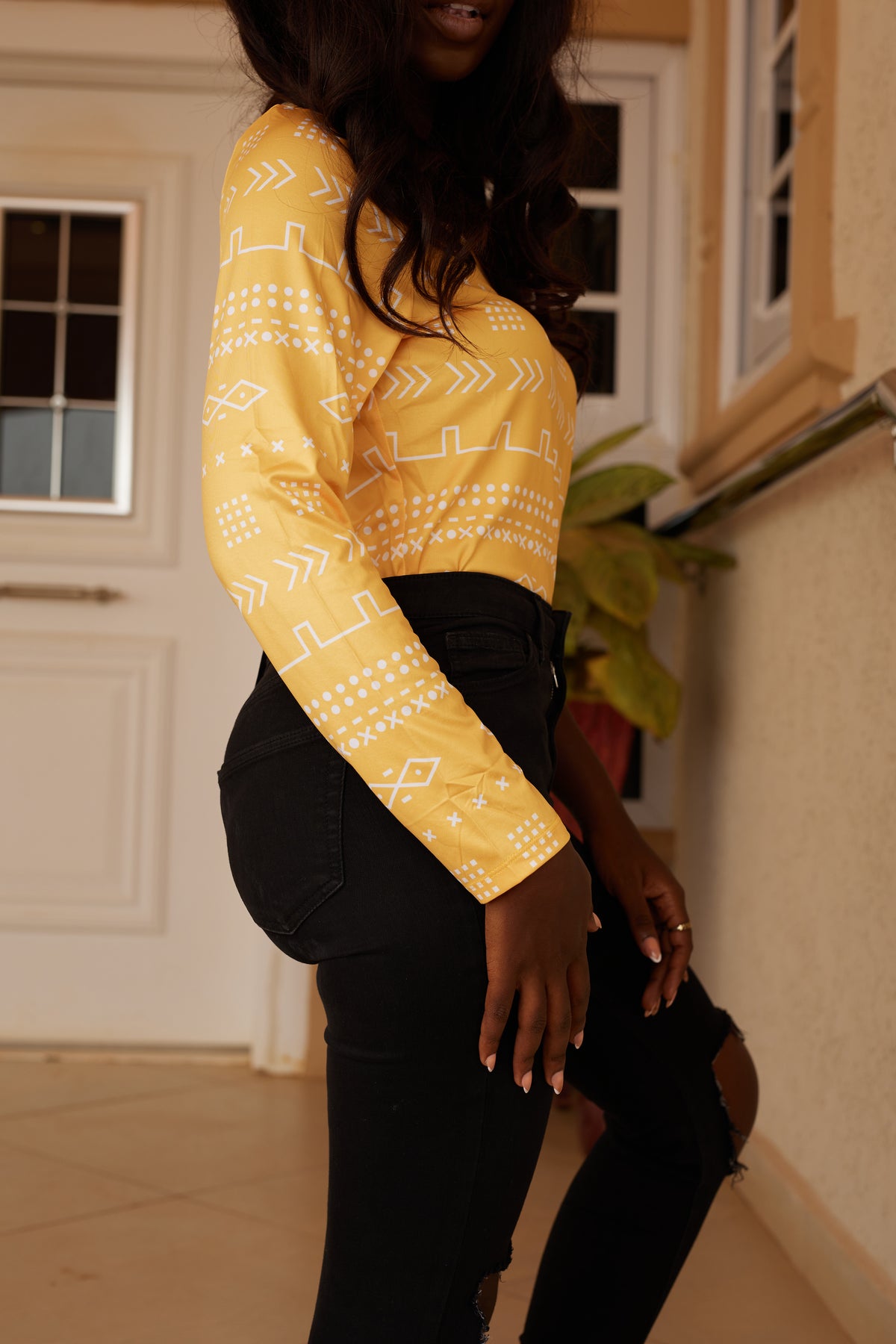 Sarfoa African Print Stretchy    Bodysuit