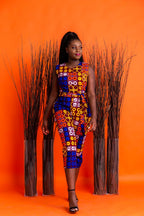 Mono Bella Midi con estampado africano