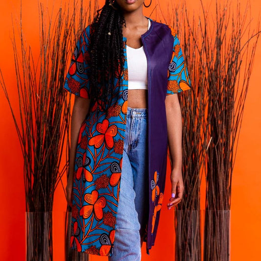Keya African Print Overcoat