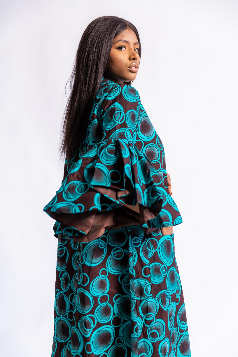 Zombo African Print Overcoat