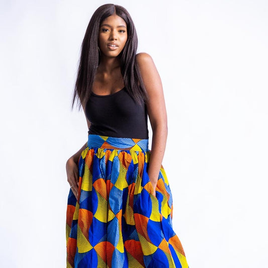 Akweley Maxi African Print Skirt