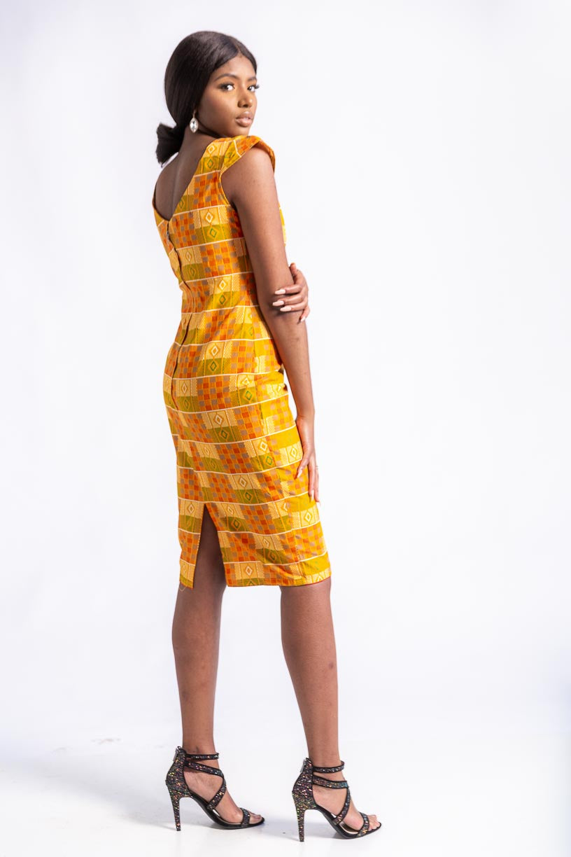 Haniah Midi African Print dress