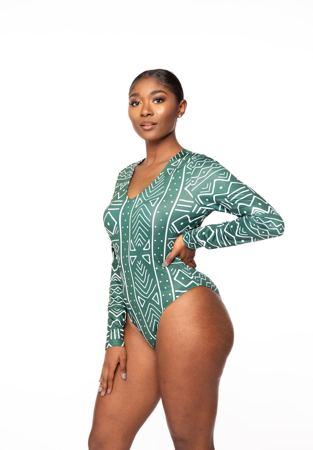 Adoma African Print Stretchy Bodysuit