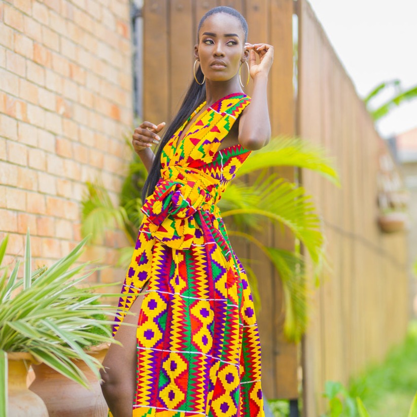 Vestido estampado africano Loya Infinity