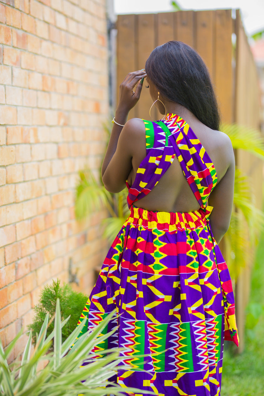 Zeya Infinity African Print Dress