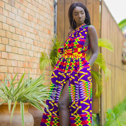 Vestido estampado africano Zeya Infinity