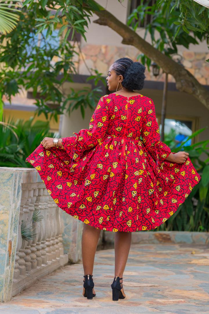 Vestido estampado africano Adisa