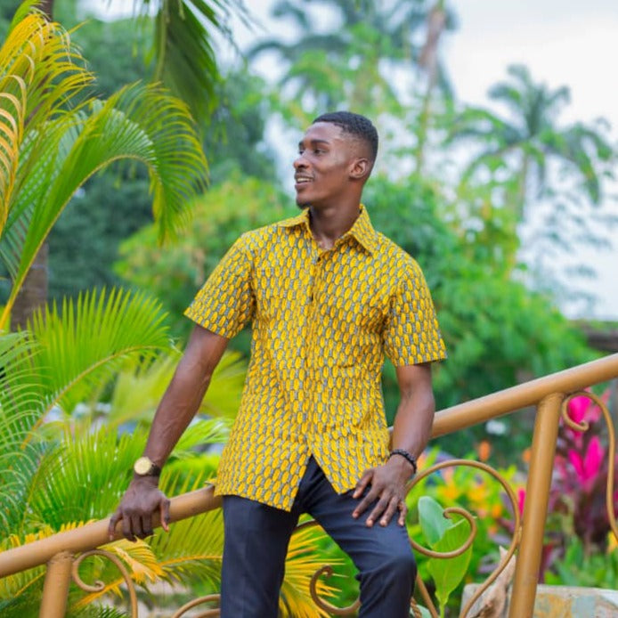 Kwame African Print Mens Shirt