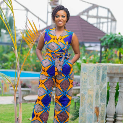 Kya African Print Jumpsuit