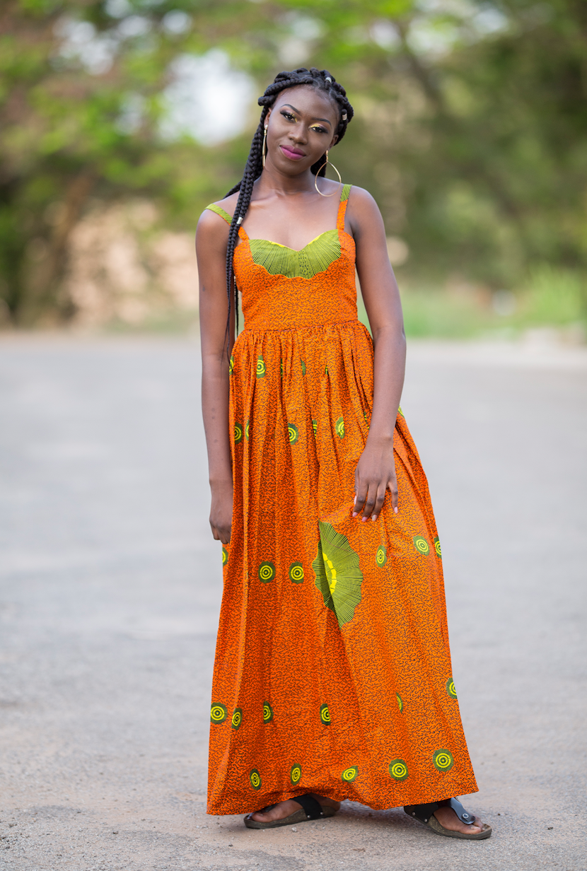 Zuhrah Maxi African Print Dress