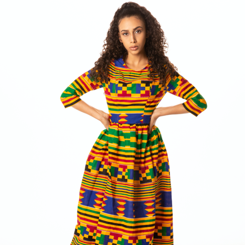 Akuba Maxi African Print Dress