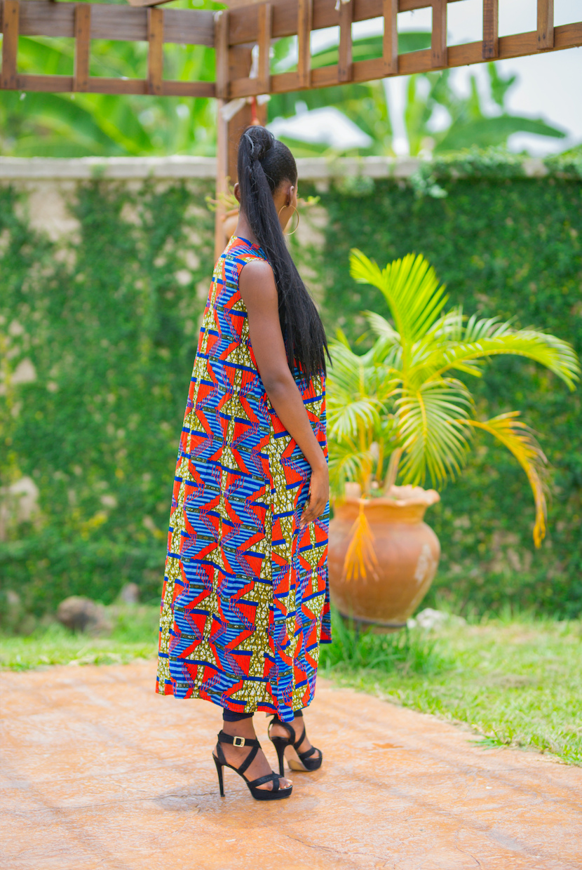 Veliane African Print Kimono Overcoat