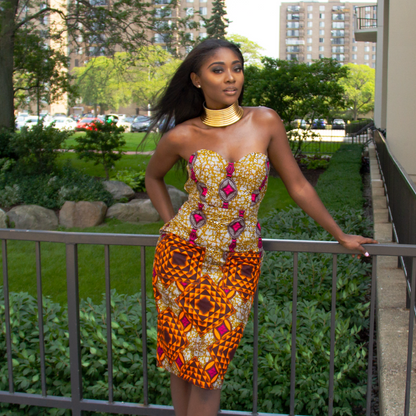 Women ready to wear african print dress