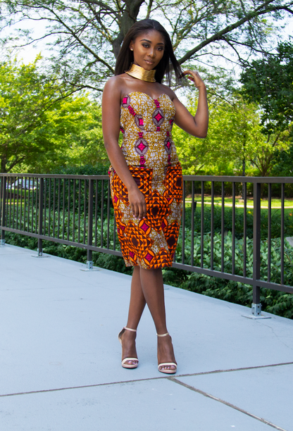Women ready to wear african print dress