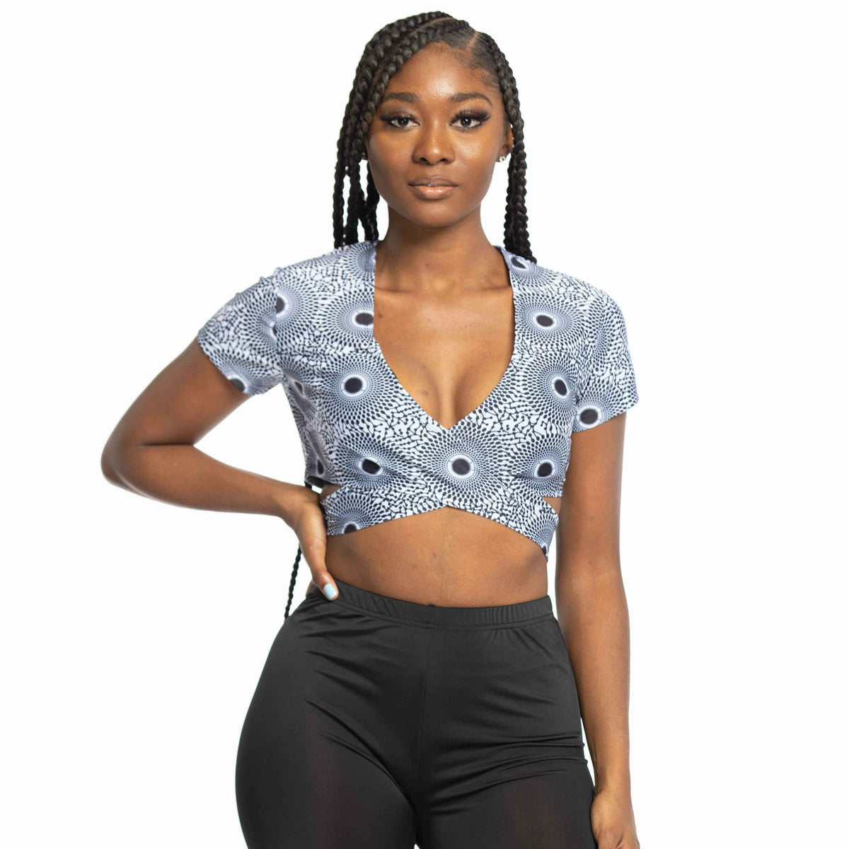 Adjo Black Stretchy Biker Shorts Set